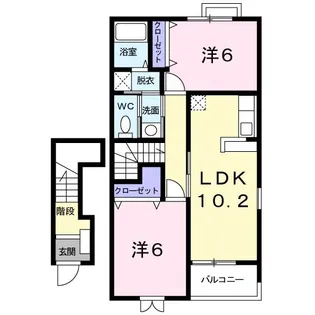 プリムローズ・ガーデン【2階】の間取り