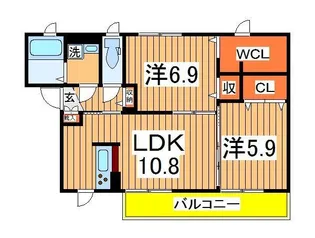プロムナード柏の葉弐番館【2階】の間取り