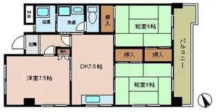 レジデンス観音【4階】の間取り