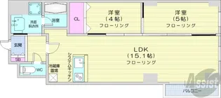 PRIME URBAN北3条通【11階】の間取り