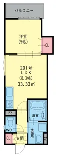 クリエオーレ淡路III【2階】の間取り