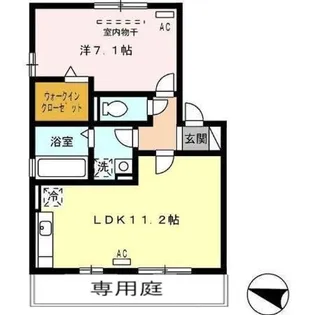 ソシアレジデンス【1階】の間取り