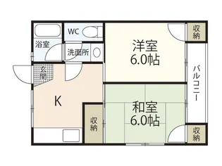 万田マンション【1階】の間取り