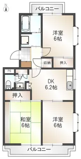 メゾンリバージュ1号館【2階】の間取り