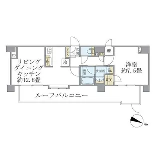 COCO-CHILL KAMEARI【7階】の間取り