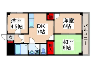 ラージ末広2【1階】の間取り