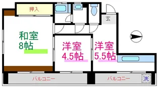第二轟ビル【6階】の間取り