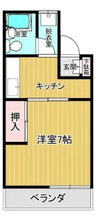 UTAGAWAハイツI【2階】の間取り