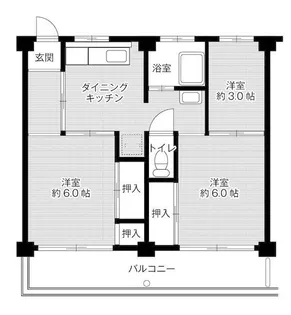 ビレッジハウス家下1号棟【3階】の間取り