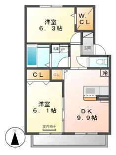 マンハイム【2階】の間取り