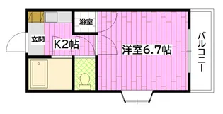 コーポ溝手【3階】の間取り
