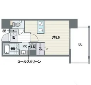 プライムスクエア【2階】の間取り