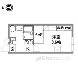 レオパレスプルメリア【2階】の間取り