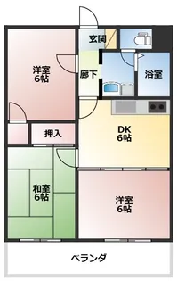 石上マンションB館【2階】の間取り