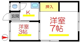 石井荘【2階】の間取り