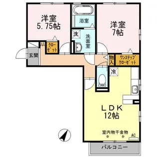ボヌール【2階】の間取り