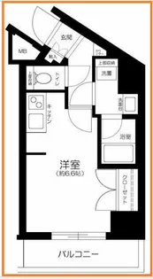 PREMIUM CUBE北品川【2階】の間取り