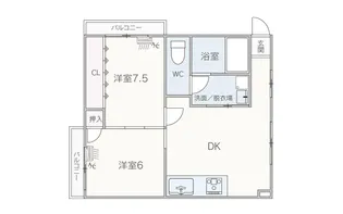 高見マンション【2階】の間取り