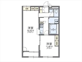 レオパレスサンハイ【1階】の間取り