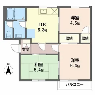 フレグランスB【2階】の間取り