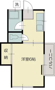 第2柿の木坂コーポ【2階】の間取り