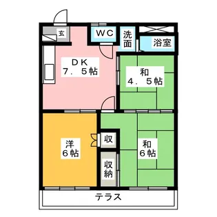 吉田ハイツ【1階】の間取り