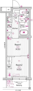 ガーラ・パークヒルズ武蔵小山【2階】の間取り