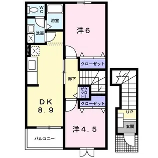 アン・フルール【2階】の間取り