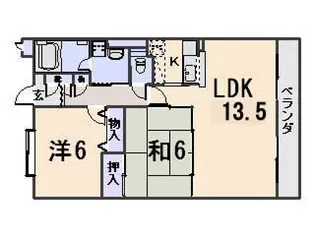 レオニーダ大宅【4階】の間取り