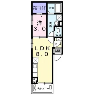トゥッティ 桜木【2階】の間取り
