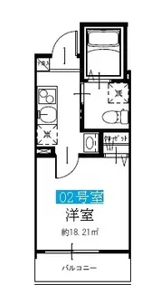UNIO北千住【2階】の間取り