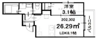 LotusGran蕨(ロータスグラン蕨)【3階】の間取り
