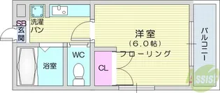 カンダミニアム仙台【3階】の間取り