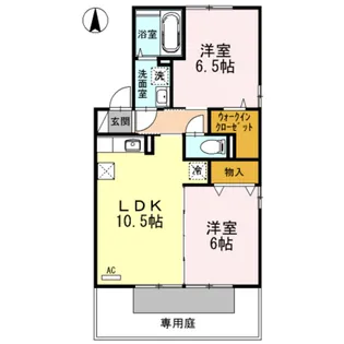 セジュールみのり【1階】の間取り