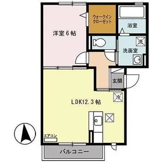 ブライト木町【1階】の間取り