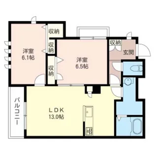 パーシモン【2階】の間取り