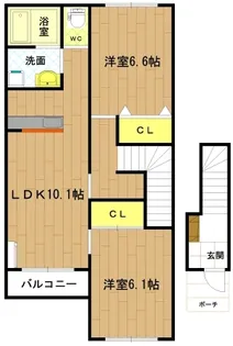 ヴェールメゾン【2階】の間取り