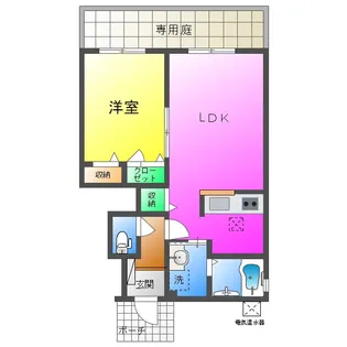 シャーメゾン西明石I C棟【1階】の間取り
