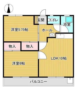岡本ハイツ【2階】の間取り