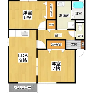 サンフォレスト【1階】の間取り