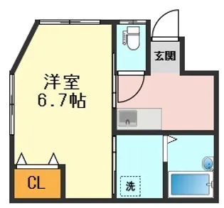 長崎荘【1階】の間取り