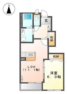 ソレイユ’A【1階】の間取り