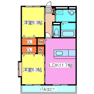 フラワーガーデン【3階】の間取り