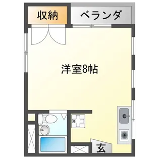 1Rの間取り画像