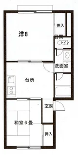 コーポサンピーネ【2階】の間取り