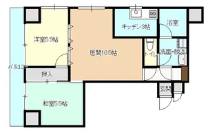 グローリア初穂弘前【6階】の間取り