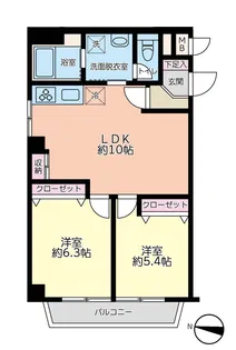 目黒芙蓉ハイツ【3階】の間取り