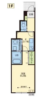 Le ciel kanegasaki(ルシエルカネガサキ)【1階】の間取り