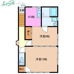 三重県桑名郡木曽岬町大字三崎【一戸建】の間取り