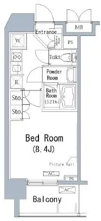 パークアクシス千葉新町【7階】の間取り